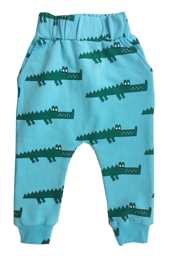 KIDS Hugo Loves Tiki Crocodile Sweatpants BLUE Garmentory
