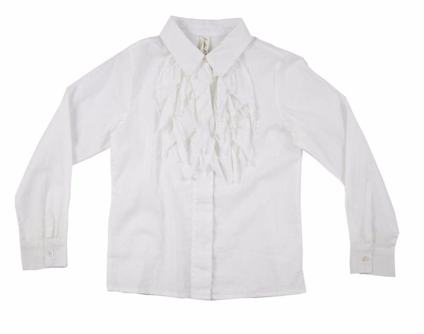 KIDS Feather Drum Elodie Ruffle Blouse - WHITE KIDS Feather Drum Elodie Ruffle Blouse - WHITE