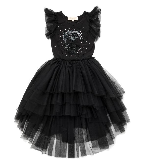 KIDS Nununu Embroidered Tutu Dress - BLACK