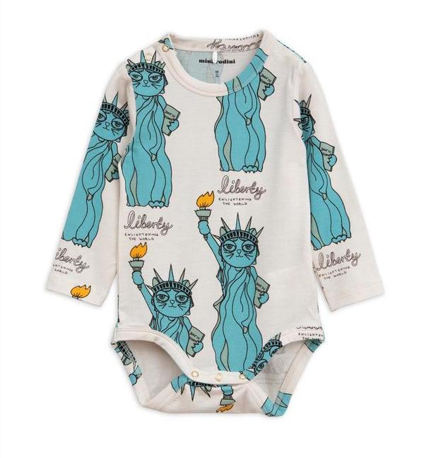 KIDS Mini Rodini Liberty Long Sleeve Bodysuit KIDS Mini Rodini Liberty Long Sleeve Bodysuit