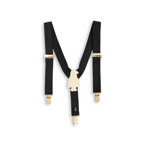 KIDS Mini Rodini Penguin Braces Suspenders - BLACK KIDS Mini Rodini Penguin Braces Suspenders - BLACK