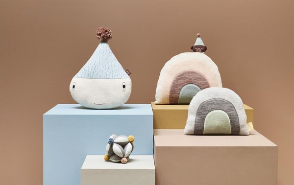 KIDS OYOY SMALL Rainbow Cushion - GREY KIDS OYOY SMALL Rainbow Cushion - GREY