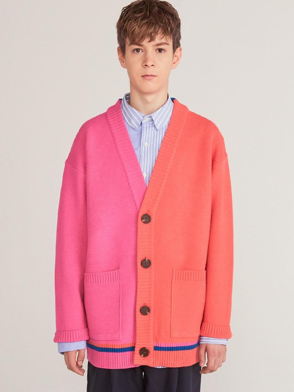 HEICH BLADE [US][Unisex] Half And Half Cardigan-Pink