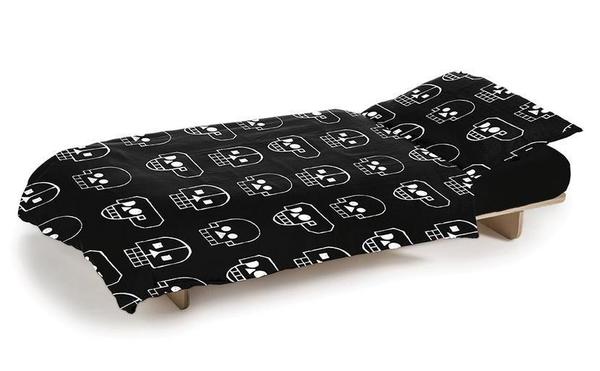 KIDS Nununu Skull Robot Twin Bedding Set - BLACK