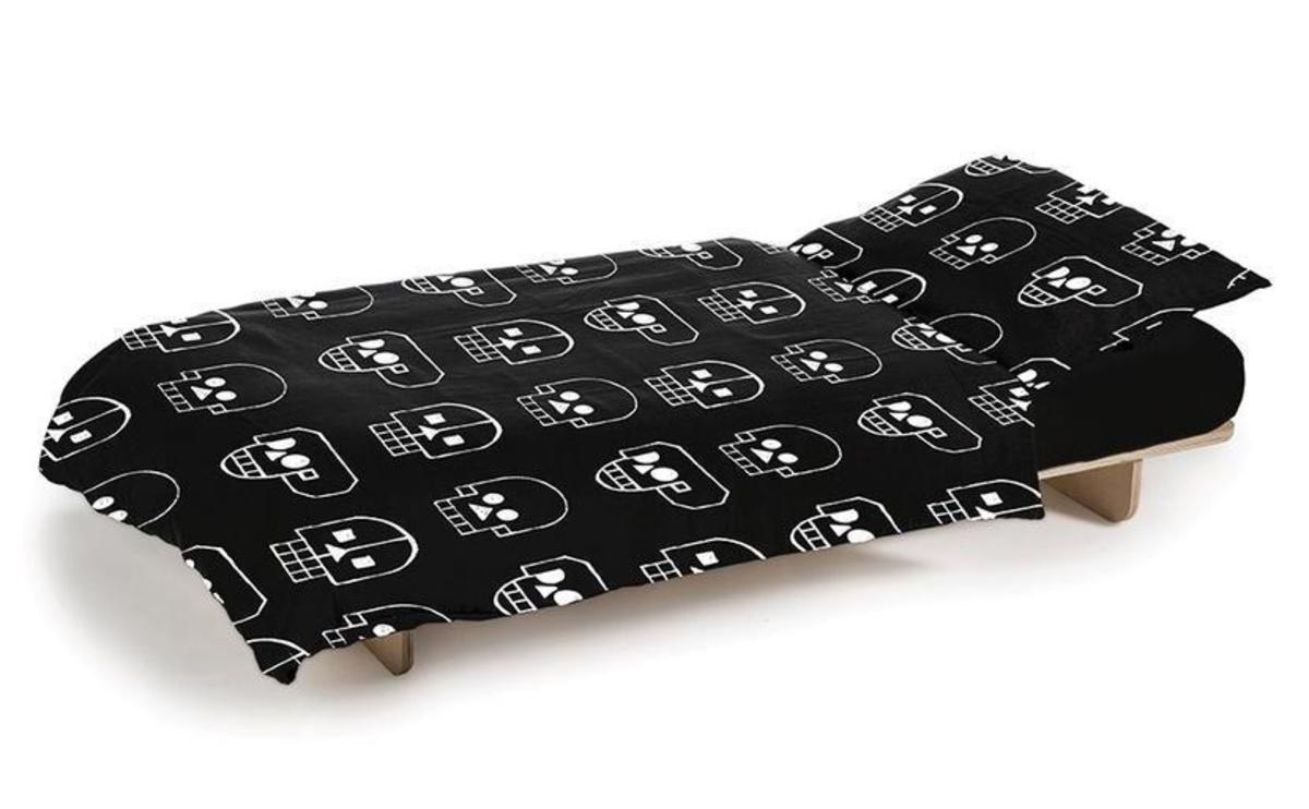 KIDS Nununu Skull Robot Twin Bedding Set - BLACK - Image 1 of 2