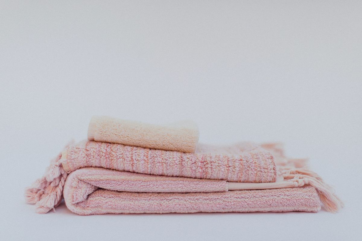 Weft End Bath Towel Blush Pink Garmentory