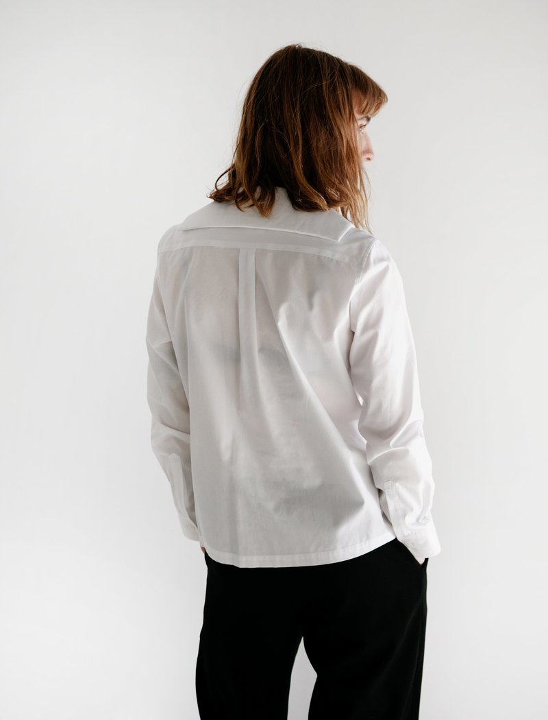 Comme des Garçons Padded Sailor Collar Shirt - White | Garmentory