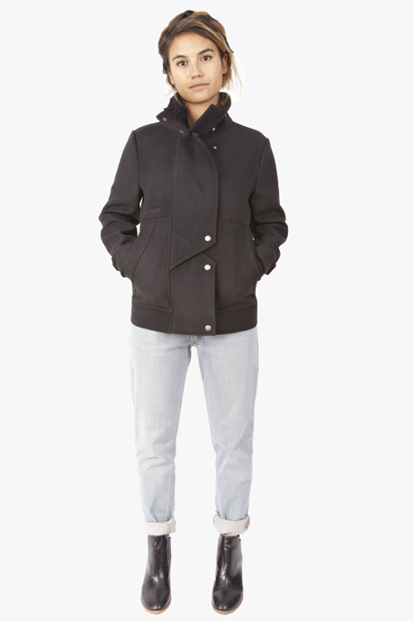 Shades Of Grey High Collared Car Coat Shades Of Grey High Collared Car Coat