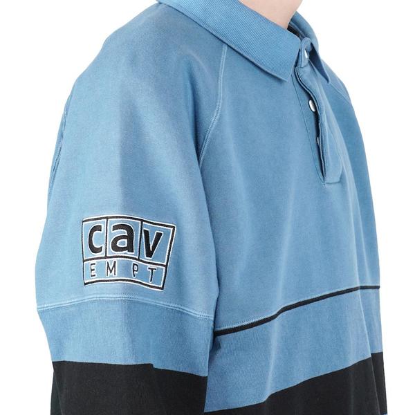 C.E CAVEMPT シーイー STRIPE COLLARED SWEAT L Cav Empt Stripe Collared Sweat Size XL in a lovely | Depop