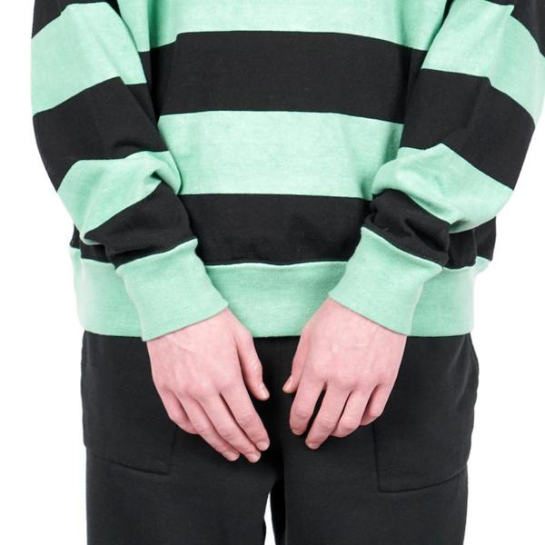 Cav Empt STRIPE COLLARED SWEAT - GREEN | Garmentory