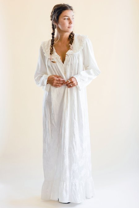 white sleeping gown