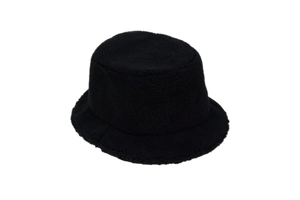 Clyde Puff Bucket Shearling Fleece Hat - Black | Garmentory