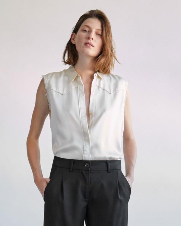Nili Lotan Brayden Shirt - Ivory Nili Lotan Brayden Shirt - Ivory