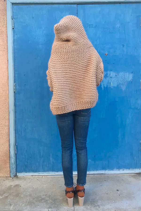 I love Mr Mittens Cable Hooded Bomber - Taupe | Garmentory