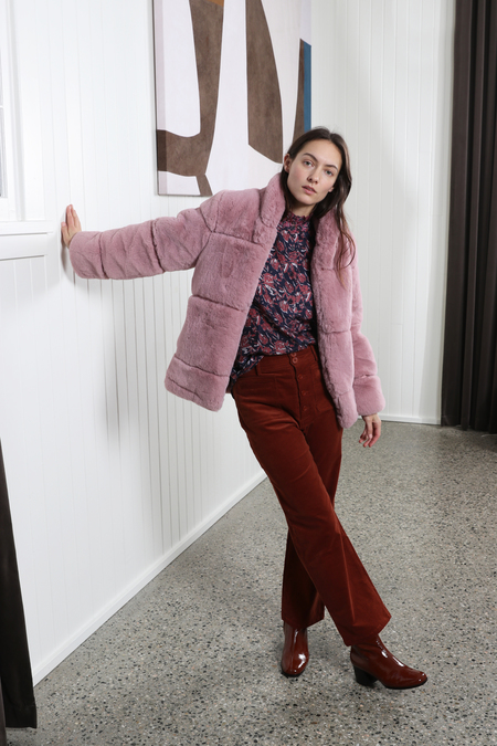 cropped teddy trucker jacket