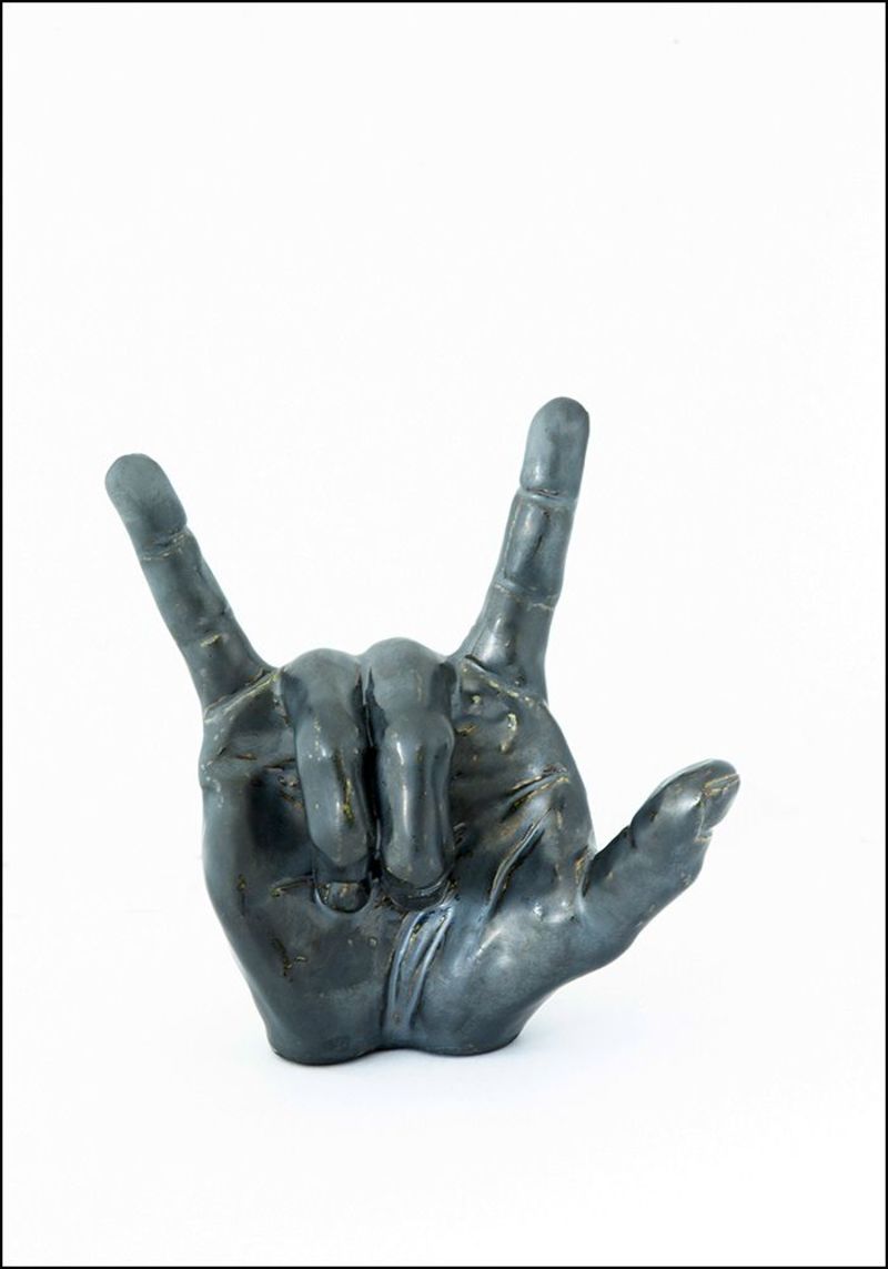 Derek Weisberg Ceramic Love Hand Gesture Sculpture on Garmentory