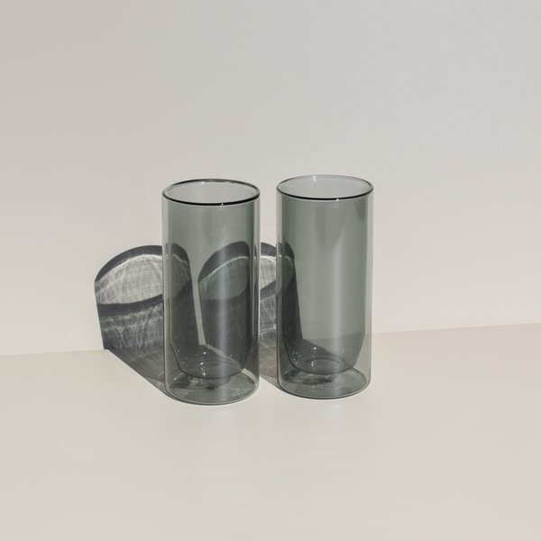 Yield Double-Wall 16oz Glasses - Gray Yield Double-Wall 16oz Glasses - Gray