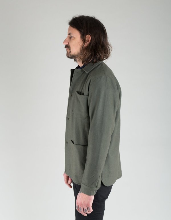 Native North Wool Utility Jacket Off Green Garmentory