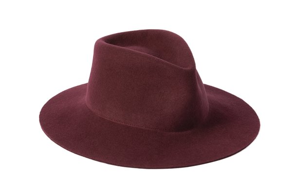 Clyde Pinch Wool Hat - Burgundy Clyde Pinch Wool Hat - Burgundy