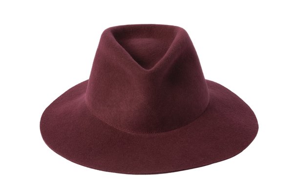 Clyde Pinch Wool Hat - Burgundy Clyde Pinch Wool Hat - Burgundy