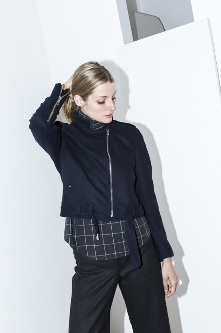 Assembly New York Navy Moto Coat Assembly New York Navy Moto Coat
