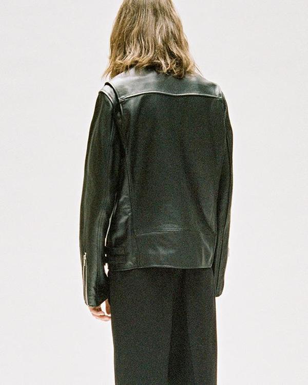 Vivastudio Classic Leather Rider Jacket - BLACK | Garmentory