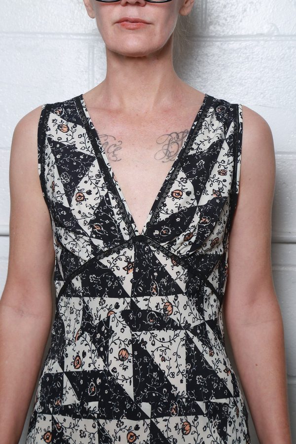 Alexa Chung Bias Evening Slip - Floral Tile Print