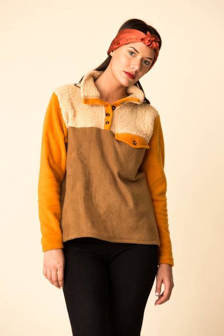 yellow sherpa pullover