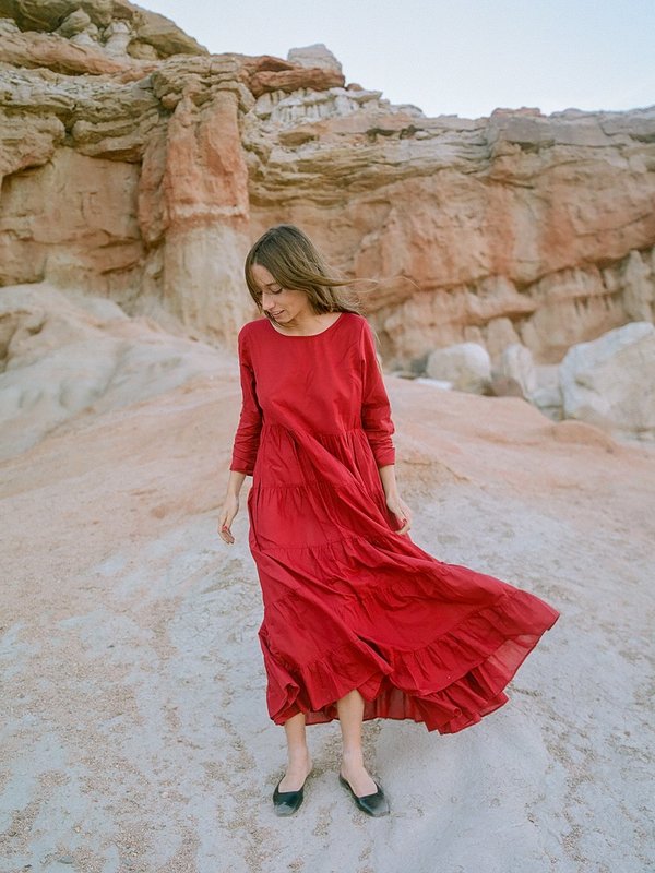 ajaie alaie she's a soloist dress Ajaie Alaie SHE'S A SOLOIST IN LOVE Dress - GARNET RED