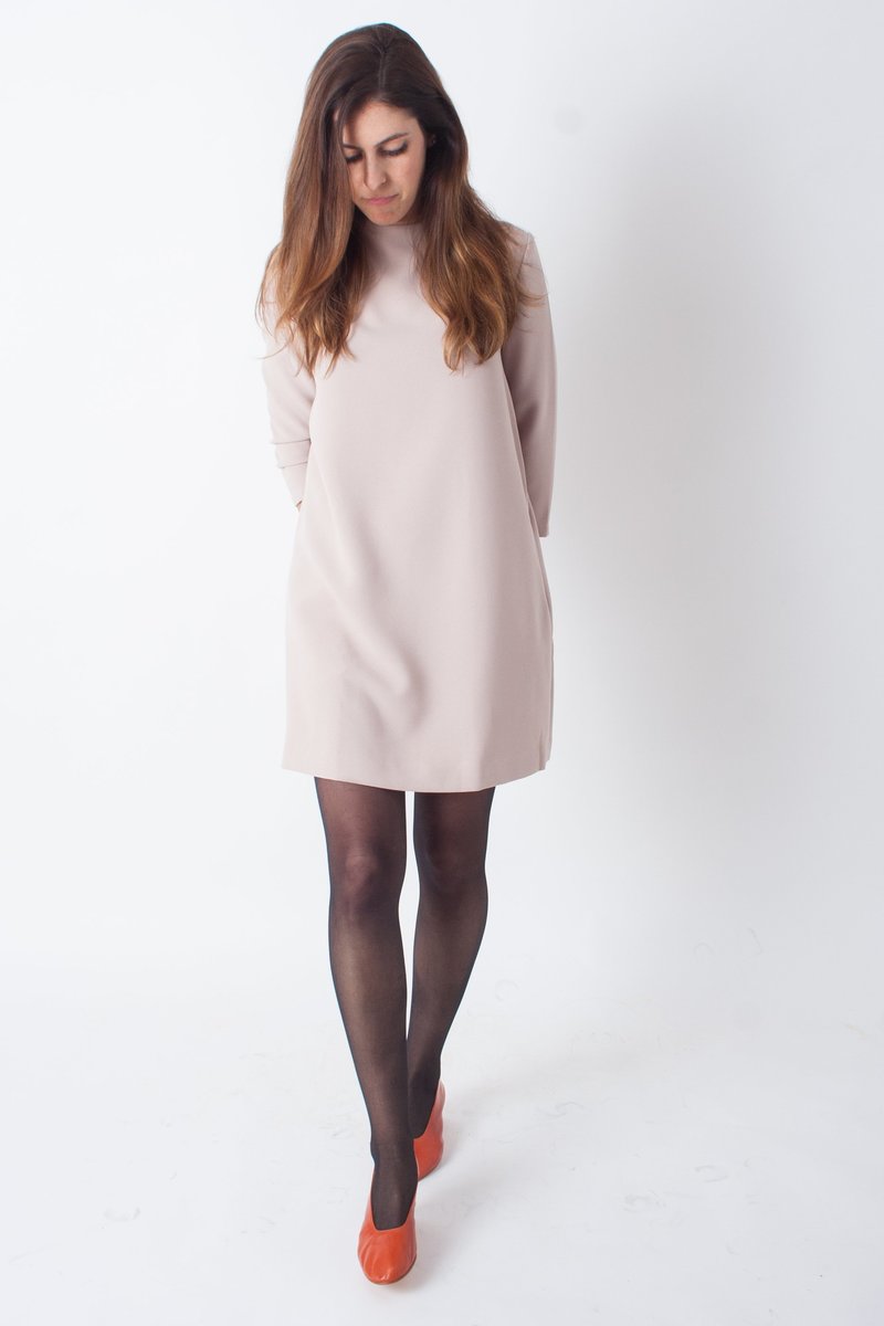 white christmas dresses Inari Cotton Twill Boat-Neck Dress (Petite) main image 1