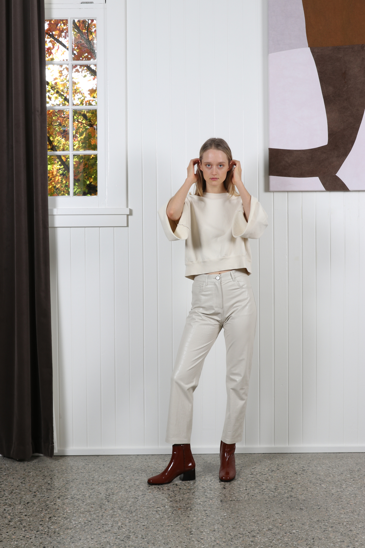 【送料&関税込】Nanushka Lorca Pants Nanushka Lorca faux-leather Trousers | Yellow | FARFETCH TH