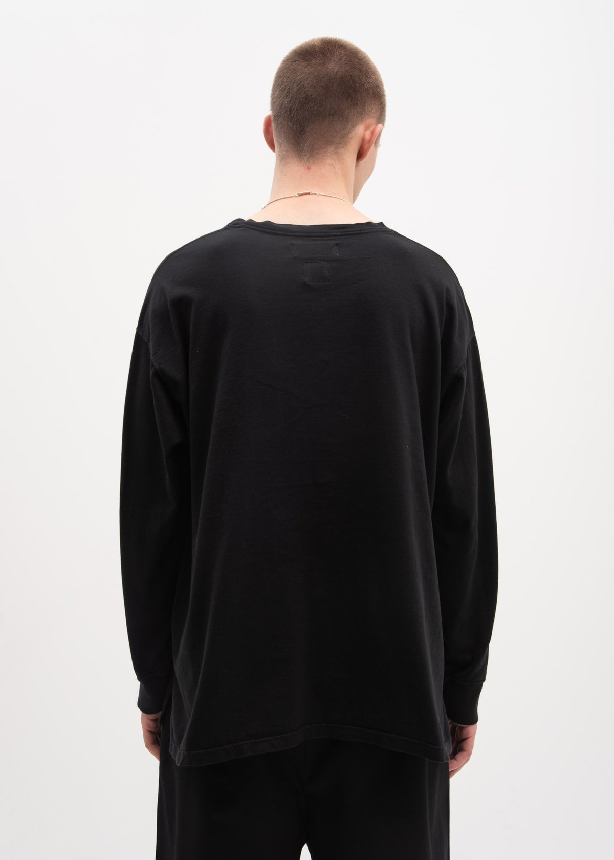 Facetasm Logo Long Sleeve T-Shirt - Black | Garmentory