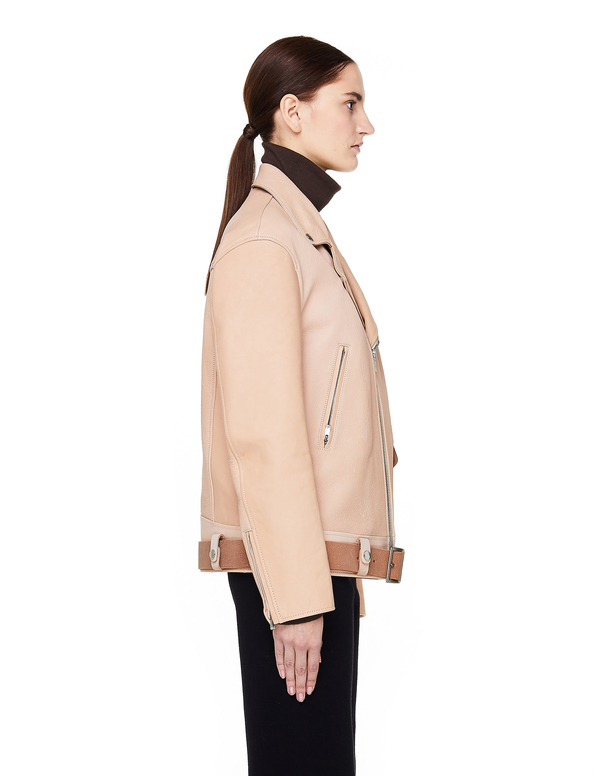 Hender Scheme Not Riders Beige Leather Jacket | Garmentory