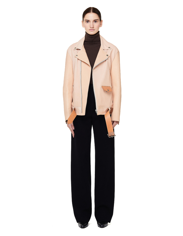 Hender Scheme Not Riders Beige Leather Jacket | Garmentory