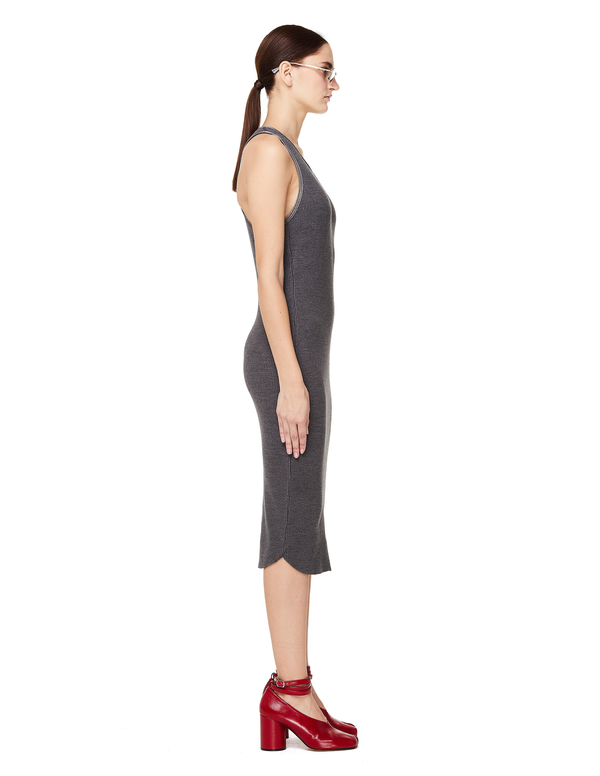 James Perse Rib Knit Tank Dress - Dark Grey | Garmentory