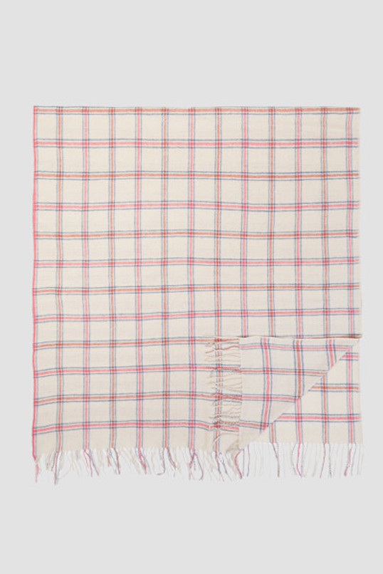 Standard Form Pale Neo Windowpane Scarf Standard Form Pale Neo Windowpane Scarf