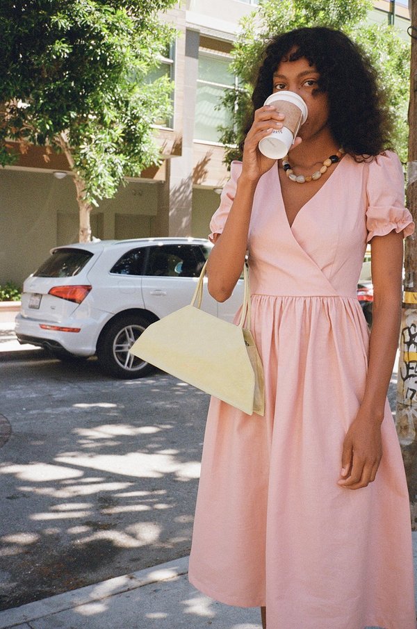 Lisa Says Gah Topanga Linen Midi Dress - Rose