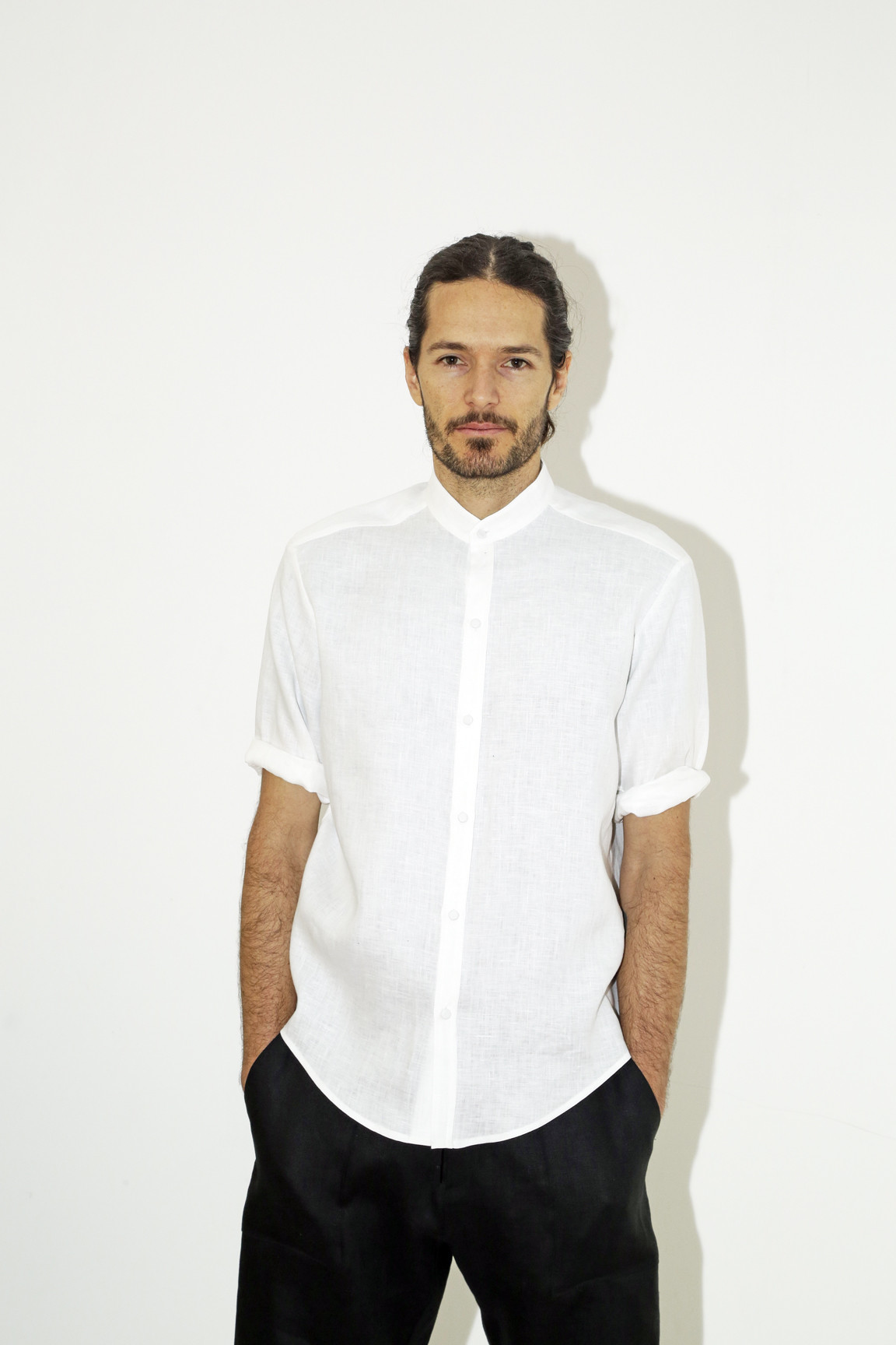 White-Linen-No-Collar-Shirt-