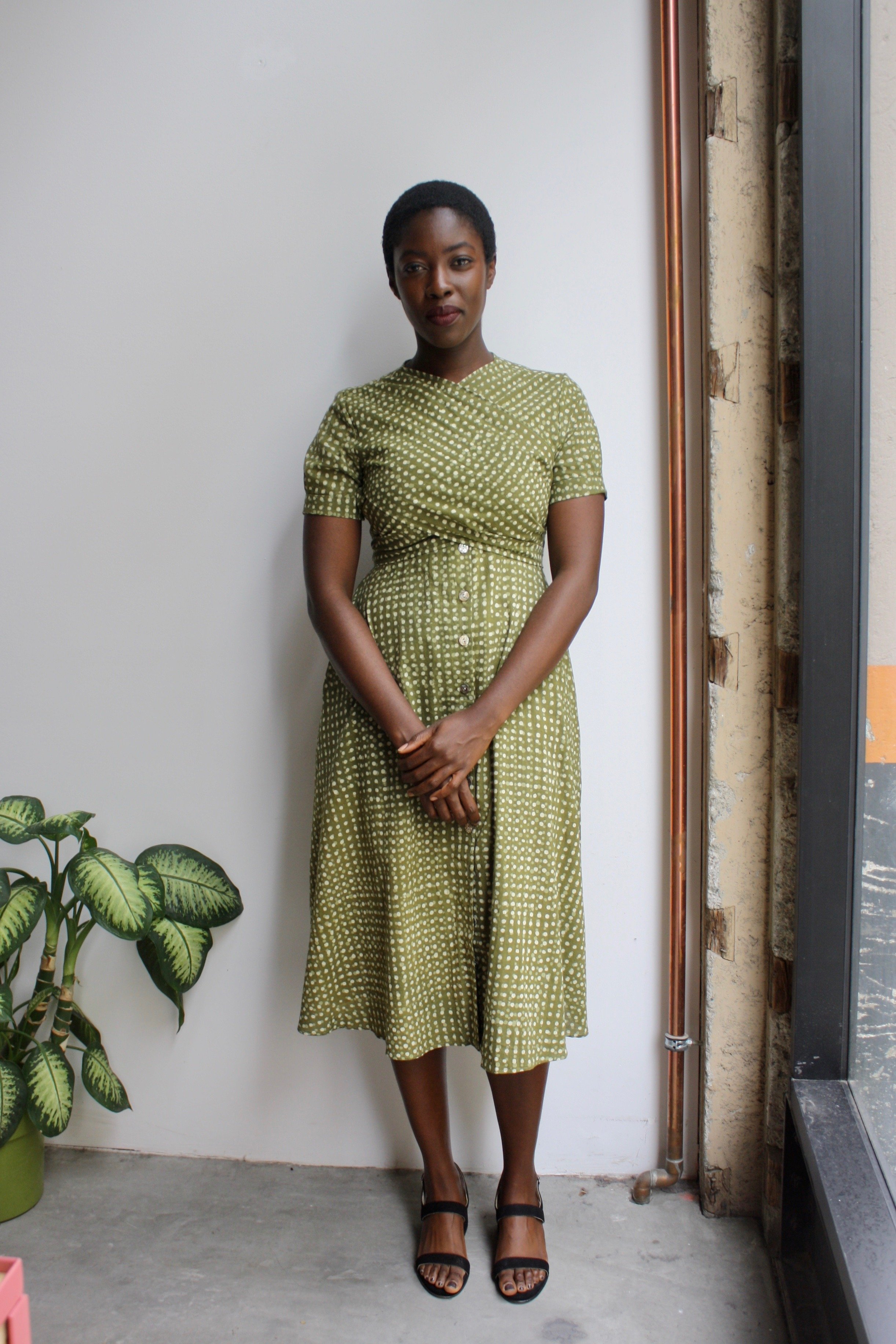 knee length dresses for ladies THE ASSEMBLY LINE • Tulip Dress Sewing Pattern (XS