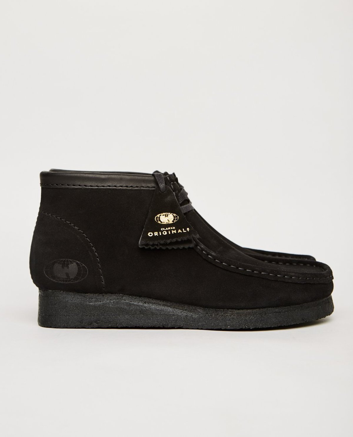 CLARKS ORIGINALS X WU WEAR WALLABEE - BLACK | Garmentory