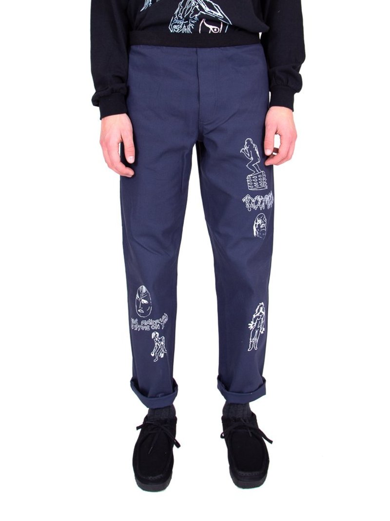 Brain Dead Matt Locke Carpenter Pant - Navy | Garmentory