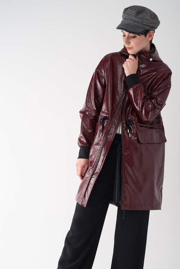 Sosken Greta Patent Leather Raincoat 