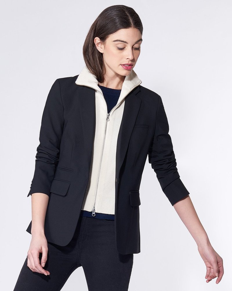 Veronica Beard Cashmere Uptown Dickey Top Ivory Garmentory