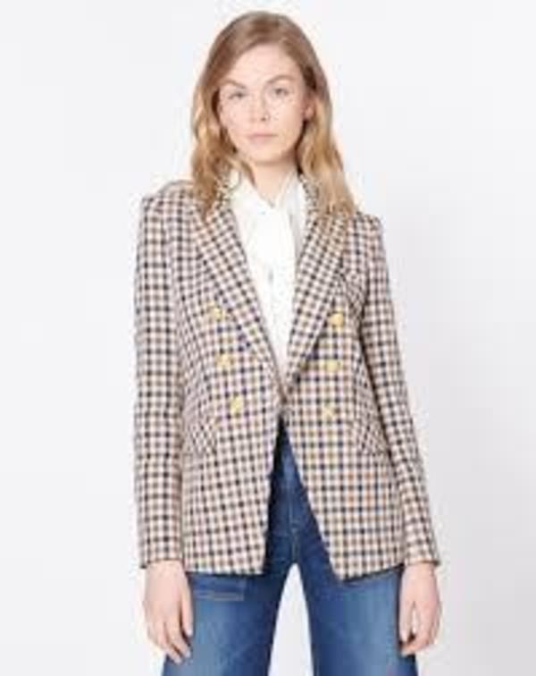 plaid blue jacket