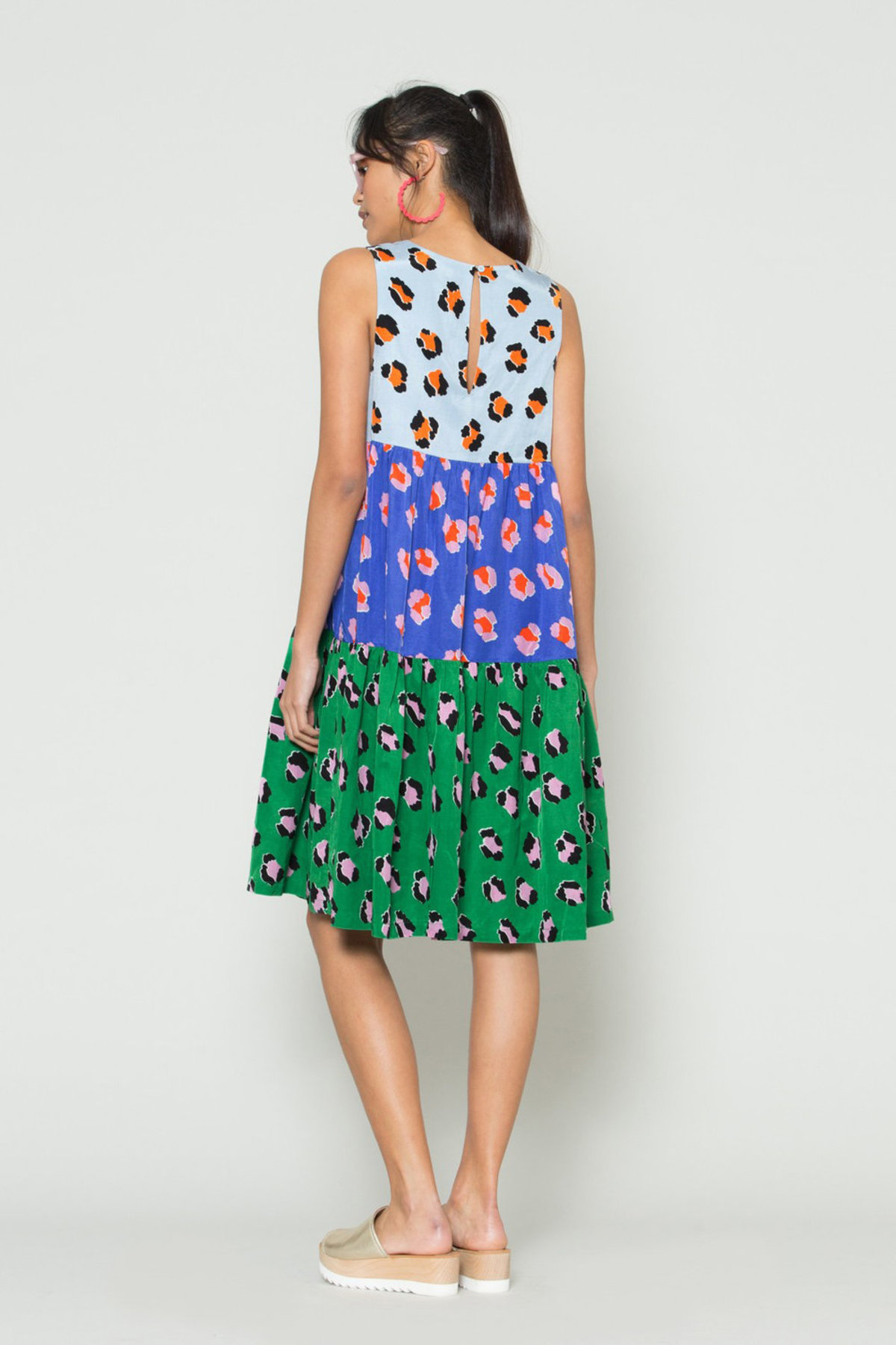 green emerald velvet dress Gorman Dress 14 / Deep Blue/Lavender Multi