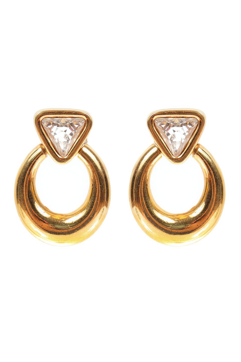 Mode Marteau Vintage Swarovski Hoop Earrings Mode Marteau Vintage Swarovski Hoop Earrings