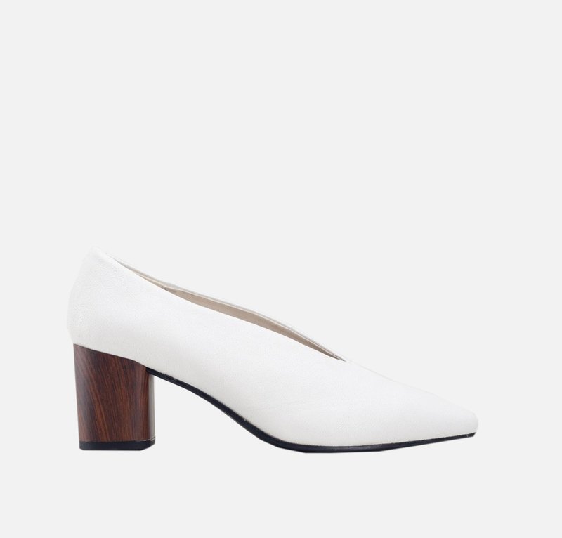 White Eve Slingback Heeled Shoes Vagabond Eve Womens