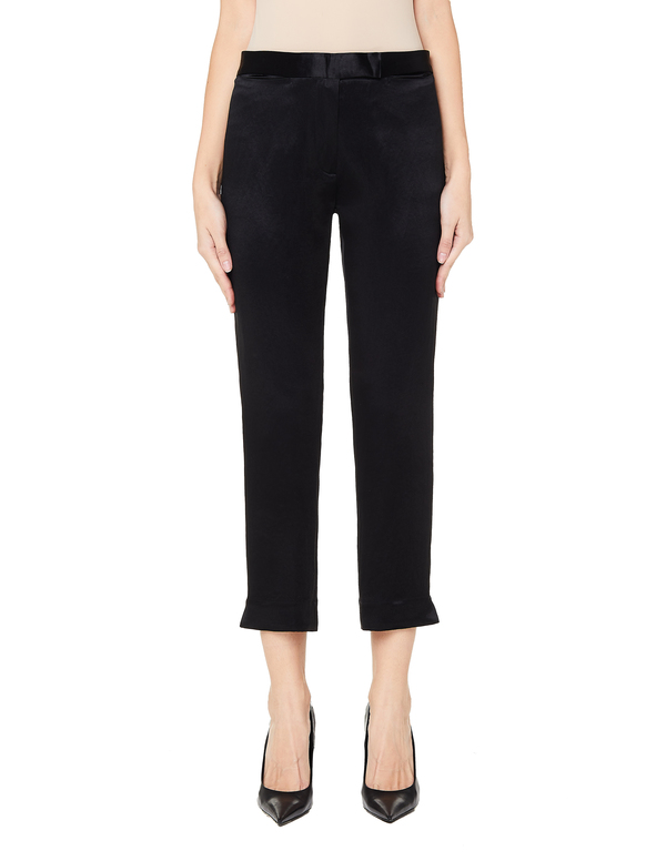 Ann Demeulemeester Cropped Trousers - Black | Garmentory