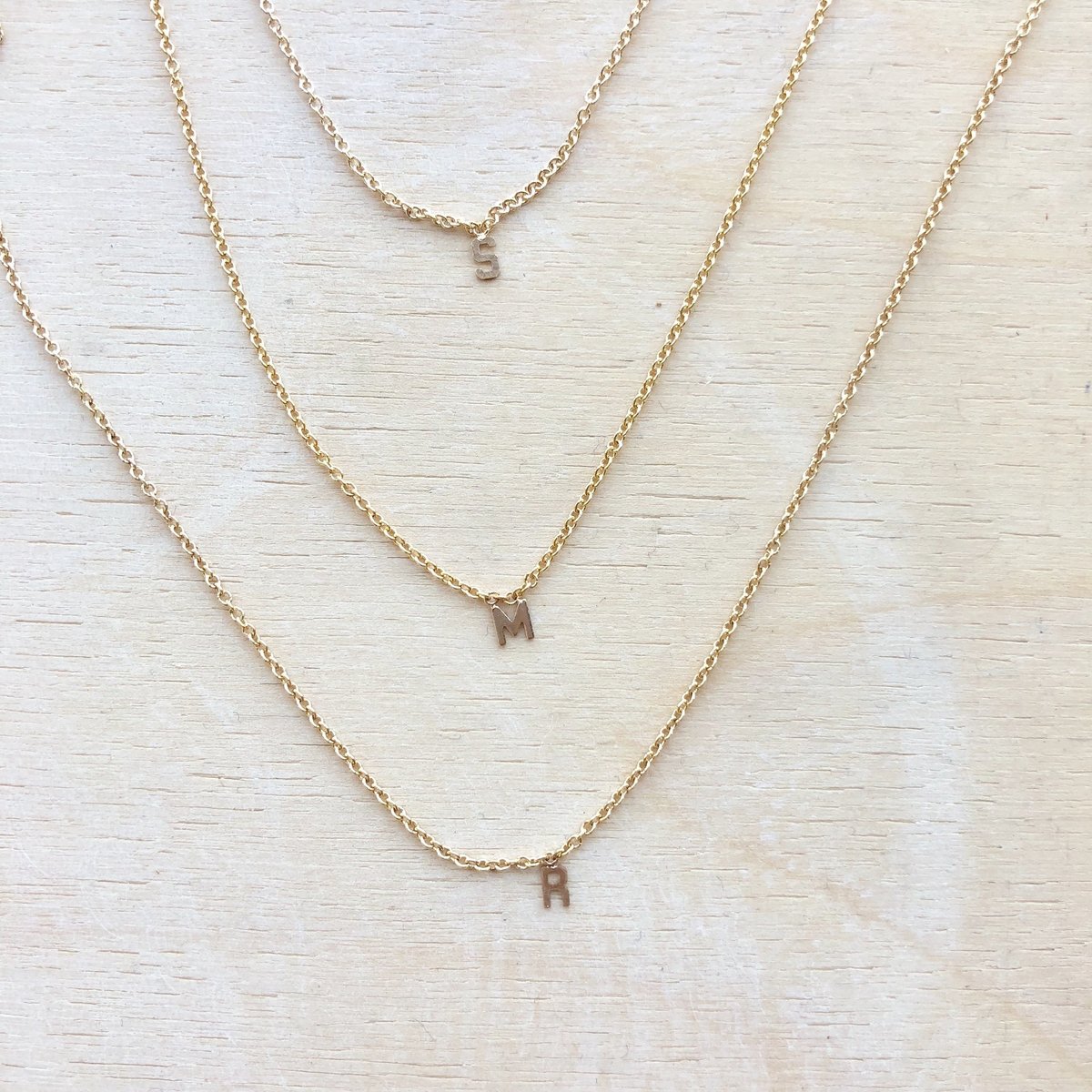 May Martin Fine Initial Necklace - 14k Gold - Image 1 of 2