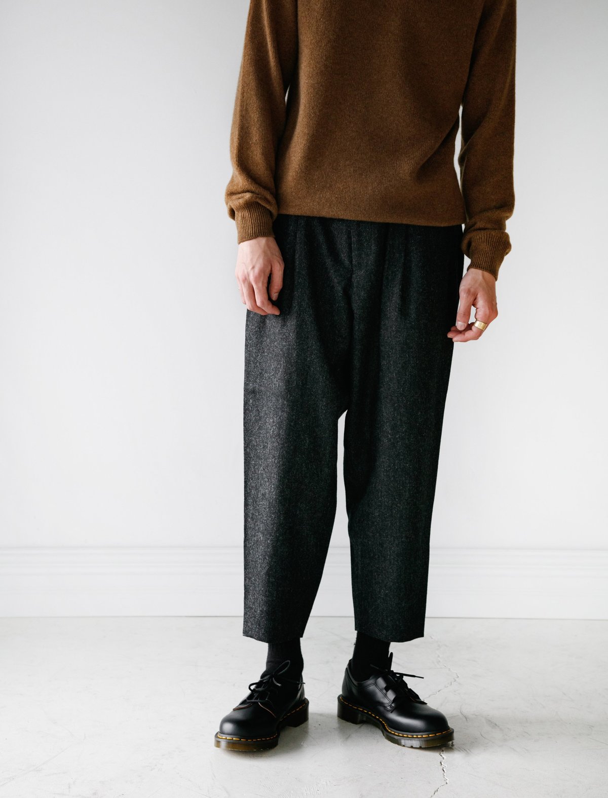 Comme des Garçons Homme Deux Shetland Wool Plain Weave Trouser 